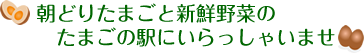 たまごの駅へのアクセス 「朝どりたまごと新鮮野菜のたまごの駅にいらっしゃいませ」